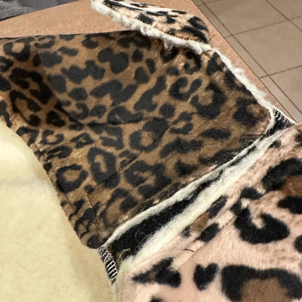Leopard Print Plush Pet jacket
